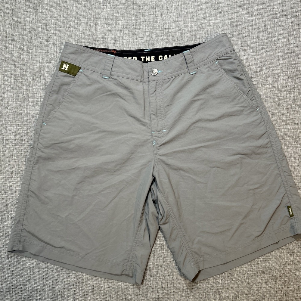Howler Bros Shorts Men's 34 Gray Nylon Hybrid Swim Beach Water Quick Dry Tech